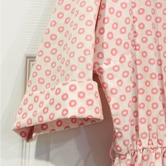 Vintage Petites by Willi Classic Shirt Waist Dress  pink dots - Picture 5 of 8